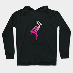 minimalist heron design Hoodie